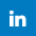 Small LinkedIn icon with blue background